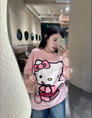 ÁO PULL MICKY HỒNG IN TO