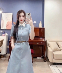 SÉT JEAN XANH PHỐI CỔ KÈM ĐAI
