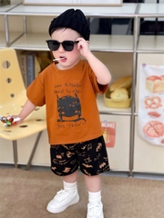 - BỘ ĐÙI BÉ TRAI ÁO NÂU BATMAN QUẦN ĐEN TRÀN