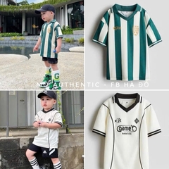 - SET 2 BỘ ĐÙI BÉ TRAI THỂ THAO trắng xanh sọc