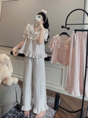 BỘ KẺ HÌNH HOA CỔ BÈO PHỐI REN
