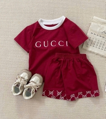 - BỘ ĐÙI BÉ TRAI ĐỎ CỔ VIỀN PHỐI GUCCI