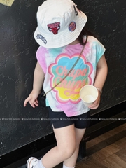 BỘ ĐÙI BÉ GÁI ÁO KẸO HỒNG CHUPA CHIP