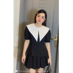 BÁN SỈ SET BỘ SƠ MI CỔ TRẮNG MIX CV LY CHO NỮ