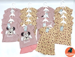 SET 2 BỘ ĐÙI BÉ GÁI HỒNG BÁO MICKEY