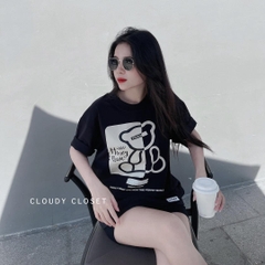 BÁN SỈ ÁO PHÔNG NỮ ĐEN RÊU GẤU HONEY
