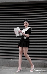 BÁN SỈ SET BỘ SƠ MI CỔ TRẮNG MIX CV LY CHO NỮ