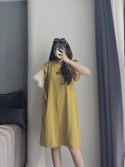 B - VÁY SUÔNG VÀNG CỐM PRADA TAY BÈO