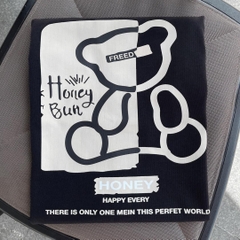BÁN SỈ ÁO PHÔNG NỮ ĐEN RÊU GẤU HONEY