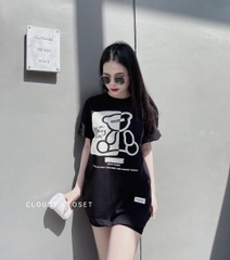 BÁN SỈ ÁO PHÔNG NỮ ĐEN RÊU GẤU HONEY
