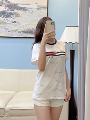 ÁO PHÔNG ĐÔI CỘC TAY TRẮNG TOMMY NAM NỮ