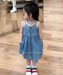 B - VÁY JEANS BÉ GÁI 2S PHỐI CÚC