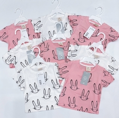 BÁN SỈ SET 2 BỘ ĐÙI BÉ GÁI THỎ TRẮNG HỒNG