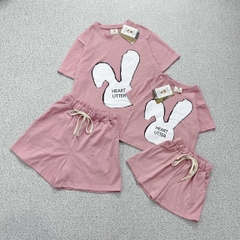 SET ĐÔI MẸ BÉ HỒNG THỎ TRẮNG HEART