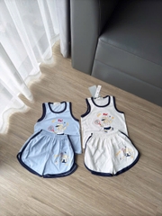 -SET 2 BỘ ĐÙI BÉ TRAI BA LỖ OH no xanh trắng