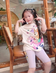 - BỘ BÉ GÁI ÁO TRẮNG BLUEY QUẦN NGỐ TÍM