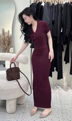 Hàng nhà máy - VÁY LEN CỘC TAY POLO LIKE AU