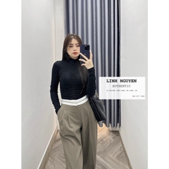 QUẦN SUÔNG RUBY CẠP TRẮNG SỌC ZARA