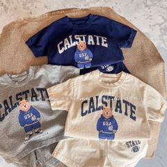 BỘ ĐÙI BÉ COTTON GẤU CALSTATE 3M