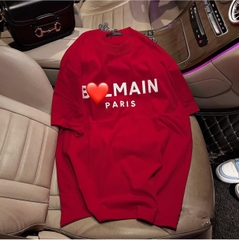 ÁO PHÔNG NỮ CỘC TAY ĐỎ BALMAIN