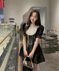BÁN SỈ VÁY CỔ PHỐI TƠ NƠ NGỰC