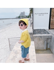 BÁN SỈ SET 2 ÁO POLO BÉ CỔ DỆT PHỐI MÀU
