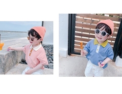 BÁN SỈ SET 2 ÁO POLO BÉ CỔ DỆT PHỐI MÀU
