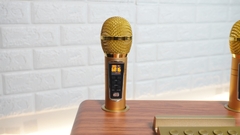 Loa karaoke bluetooth KEI K08 - Tặng kèm 2 micro không dây có màn hình LCD - Sạc pin micro trên loa
