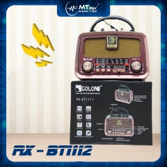 Đài FM RX - BT1112  có bluetooth phong cách cổ điển âm thanh to rõ hỗ trợ thẻ nhớ usb