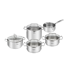Bộ 5 nồi inox Tefal Duetto Plus G719SA74 (quánh 16cm, nồi hầm 18/20/24 cm, nồi luộc gà 22cm)