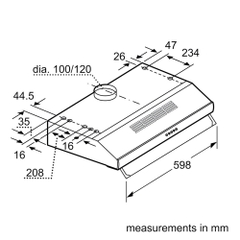 Máy hút mùi lắp dưới tủ Bosch DHU635HB