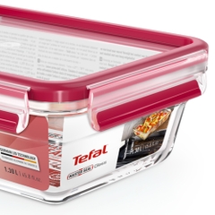 Hộp thủy tinh vuông Tefal Masterseal Glass N1041012 1.3L Đỏ