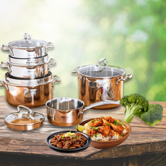 Bộ 5 nồi inox Tefal Duetto Plus G719SA55 (quánh 16cm, nồi 18/20/22/24cm)