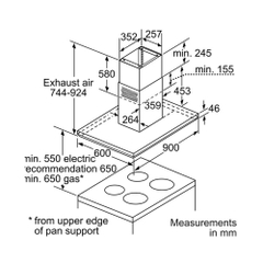 Máy hút mùi đảo Bosch DIB091E51