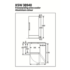 Tủ rượu 2 vùng nhiệt độ Bosch KSW38940 (48 chai)