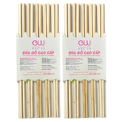 Combo 2 Bộ 10 đũa gỗ Eonwon EW-001