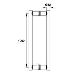 Tay nắm đẩy Hafele 1200MM 499.68.036