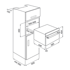 Lò vi sóng kết hợp nướng âm tủ Hafele HO-KT45B/ 535.02.731