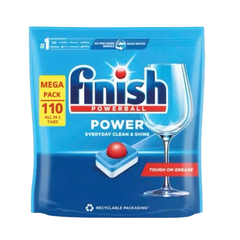 Viên rửa chén Finish Power All in 1 110 viên không hương