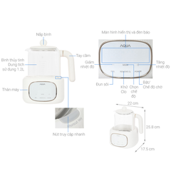 Máy tiệt trùng hâm sữa đa năng Aqua AQS-MH121T