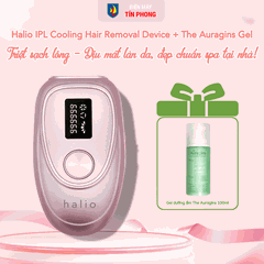 [Kèm Gel dưỡng ẩm The Auragins 100ml] Máy Triệt Lông Lạnh Cá Nhân Halio IPL Cooling Hair Removal Device