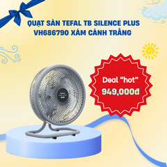 Quạt sàn Tefal TB Silence Plus VH686790 Xám Cánh Trắng