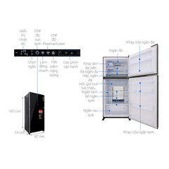 Tủ lạnh Sharp inverter 595 lít SJ-XP595PG-BR