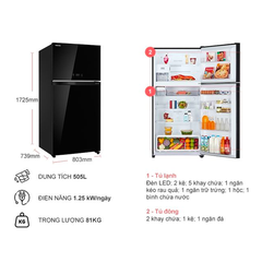 Tủ lạnh Toshiba inverter 555 lít GR-AG58VA(XK)