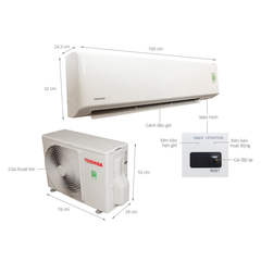 Máy lạnh Toshiba inverter 2hp RAS-H18C1KCVG-V