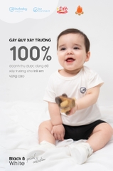 Bộ Áo Quần cộc tay BU Baby Black & White