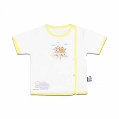 Áo SS  cài lệch viền, Tay ngắn Baby Mommy