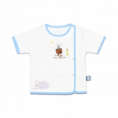 Áo SS  cài lệch viền, Tay ngắn Baby Mommy