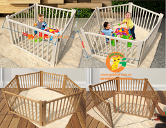 Quây Cũi gỗ thông 3D