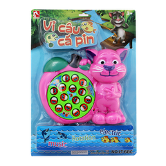 Vỉ câu cá con mèo ôm táo pin LT68C